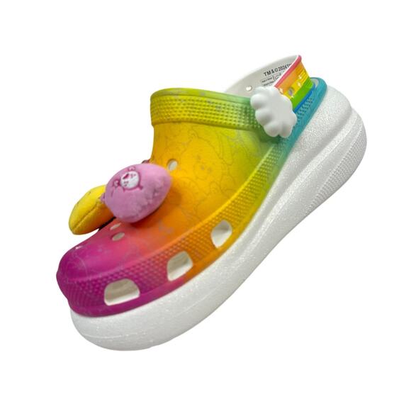 Crocs Classic Crush Clog Care Bears 'Rainbow' M Size 6/W Size 8 (210103-100) - Picture 4 of 9